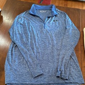 Under Armour Men's Heathered Blue Quarter-Zip Pullover